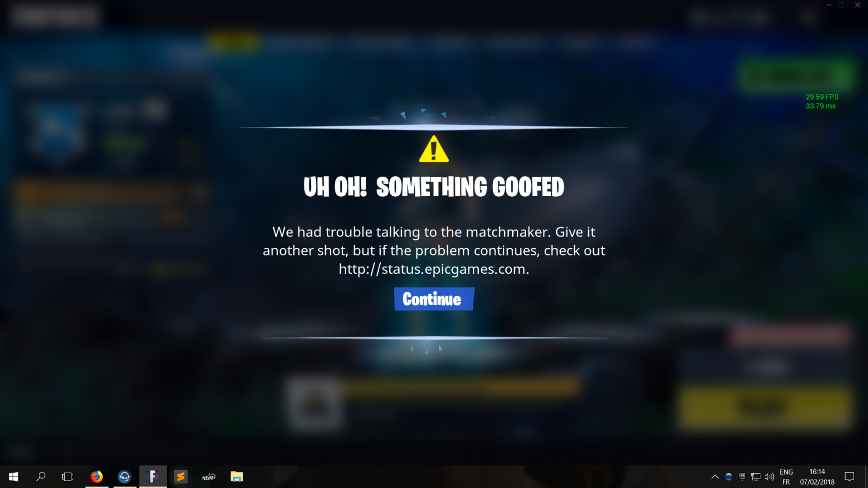 why does epic games kep on verifying update but fortnight doesnt launch for mac